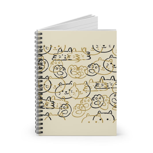 Cute cat spiral Notebook - Ruled Line