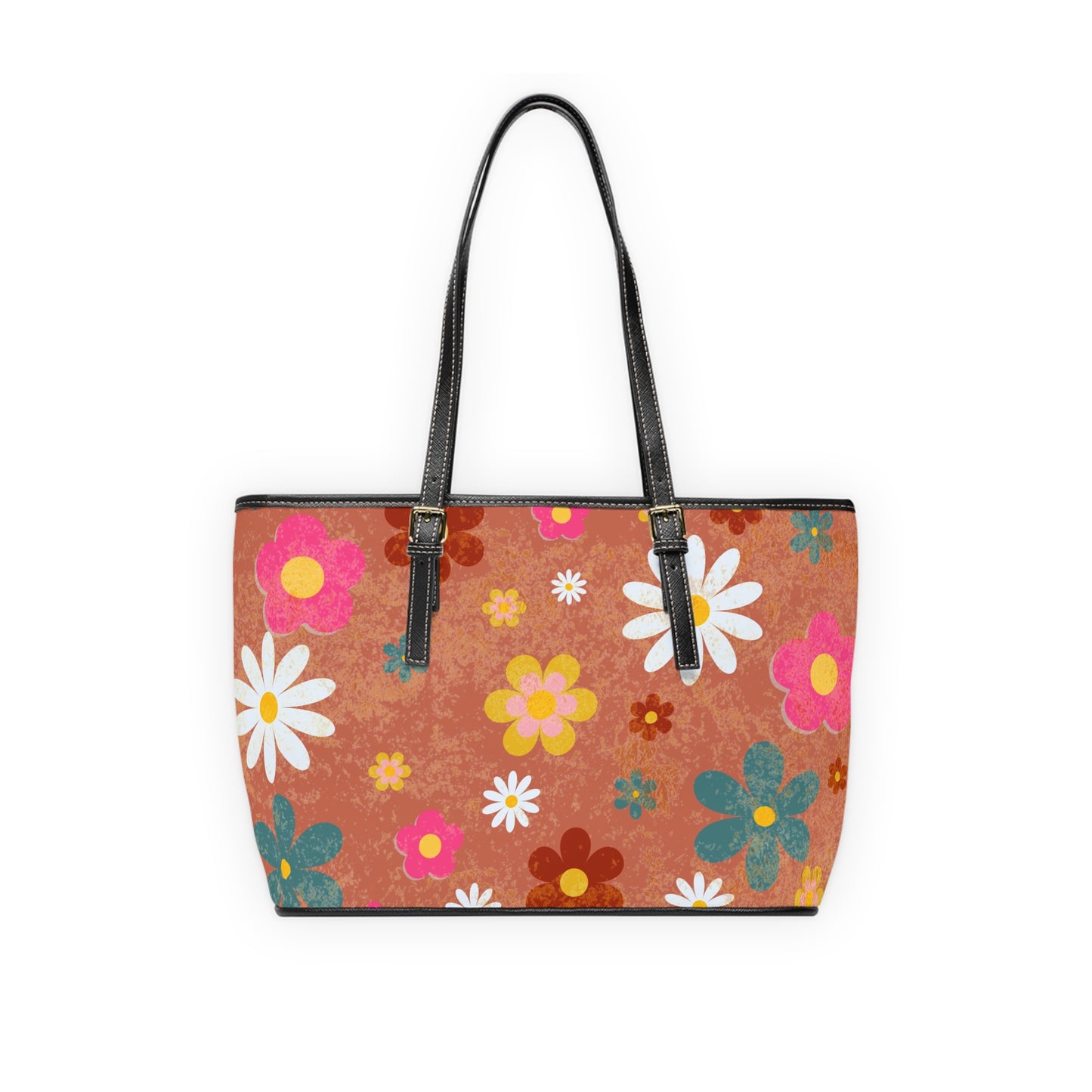 digital flowers print bag retro style 