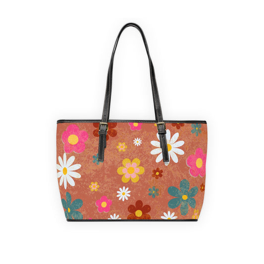 digital flowers print bag retro style 
