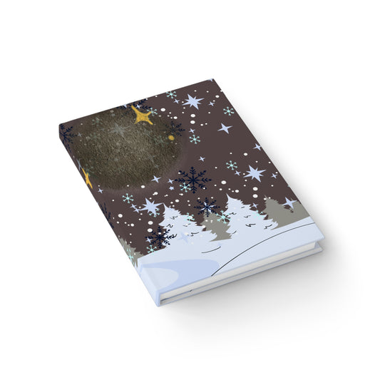 Christmas print on a journal 